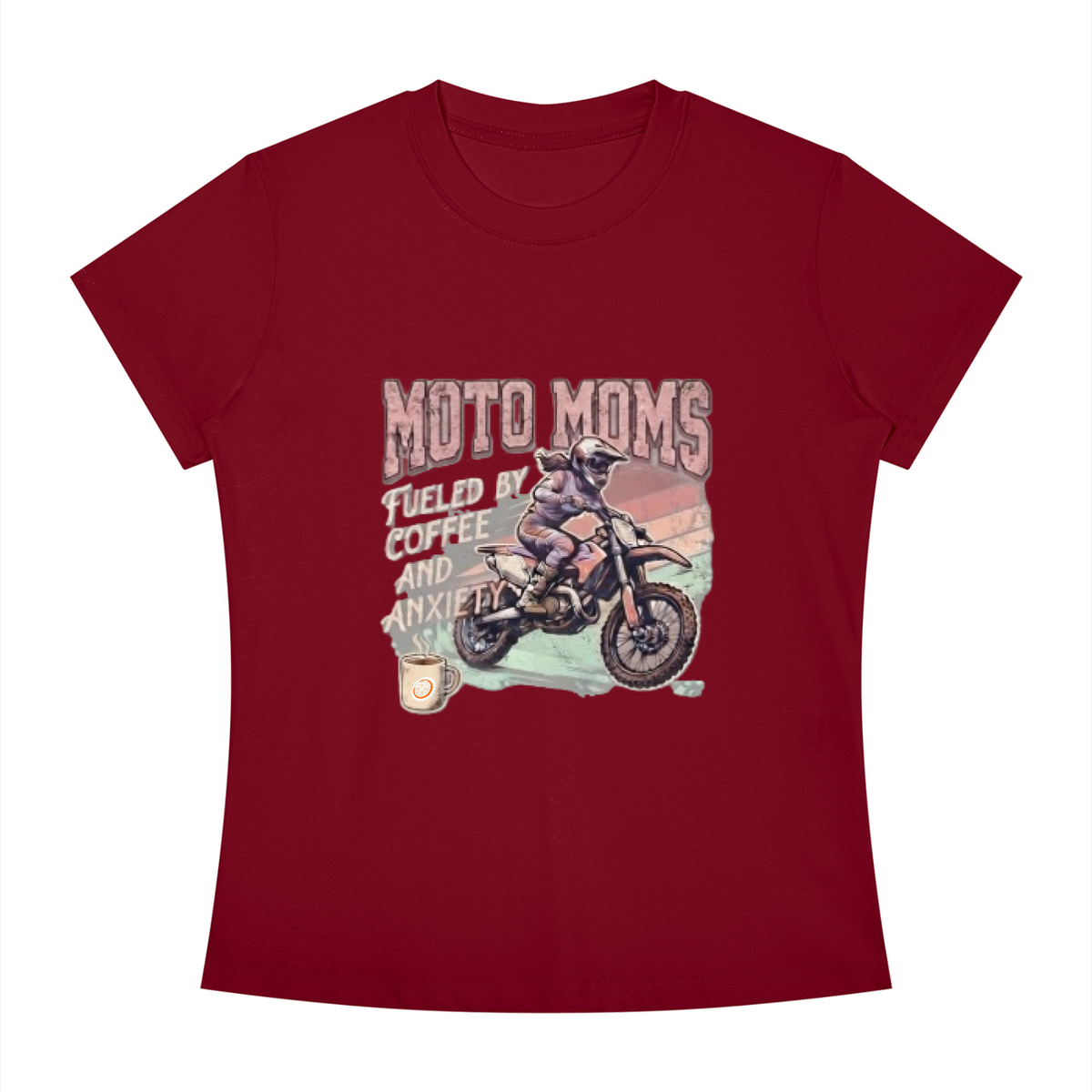Women's Slim Fit Tee "Coffee & Anxiety"