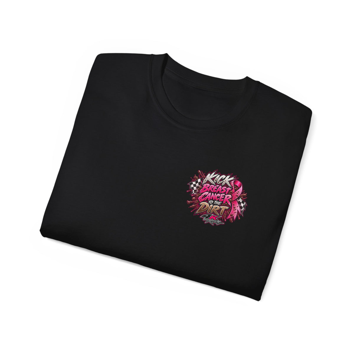 Kick Breast Cancer to the Dirt — 4kRacing Awareness Tee