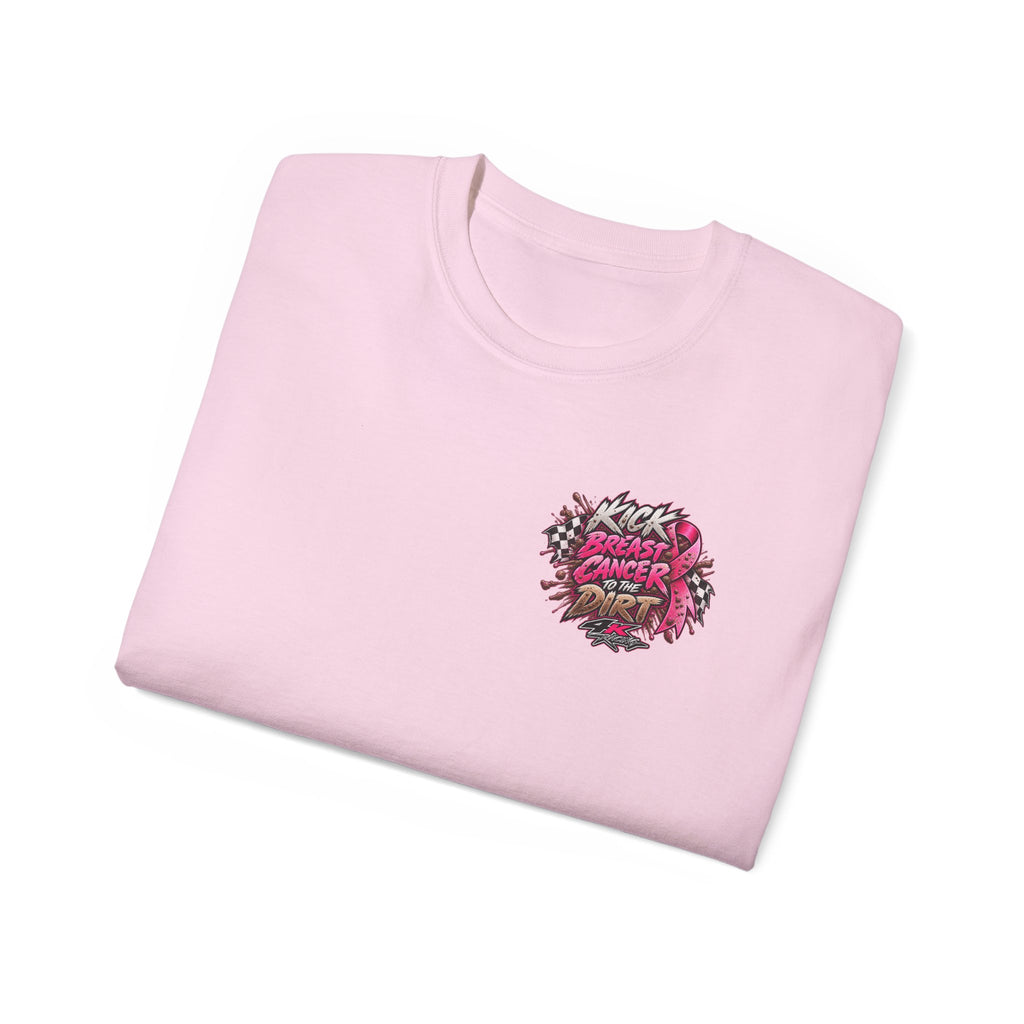 Kick Breast Cancer to the Dirt — 4kRacing Awareness Tee