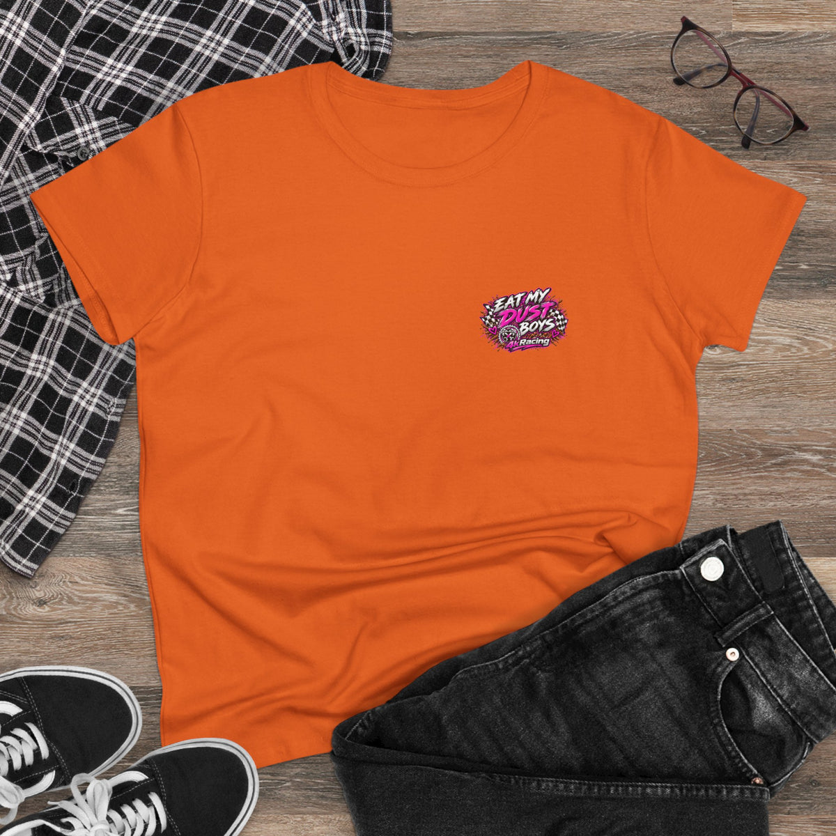 Women's Tee "Eat My Dust Boys"  Dirt Bike Graphic