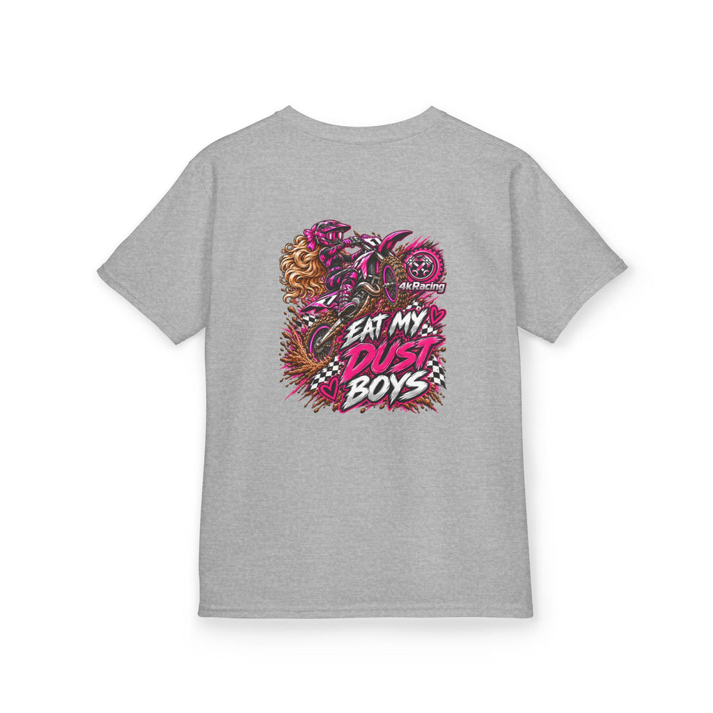 Girl's Tee "Eat My Dust Boys" Dirt Bike Graphic