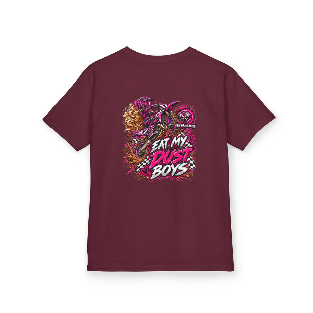 Girl's Tee "Eat My Dust Boys" Dirt Bike Graphic