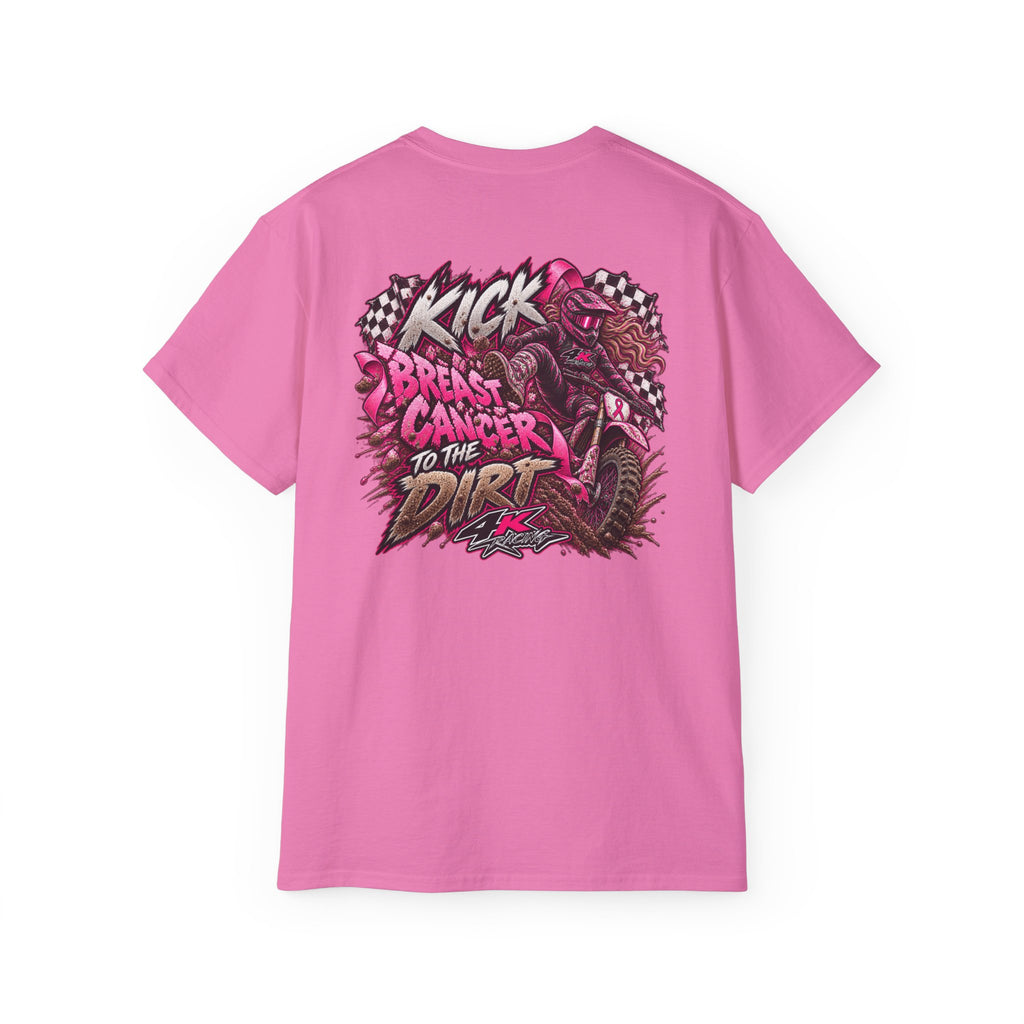 Kick Breast Cancer to the Dirt — 4kRacing Awareness Tee