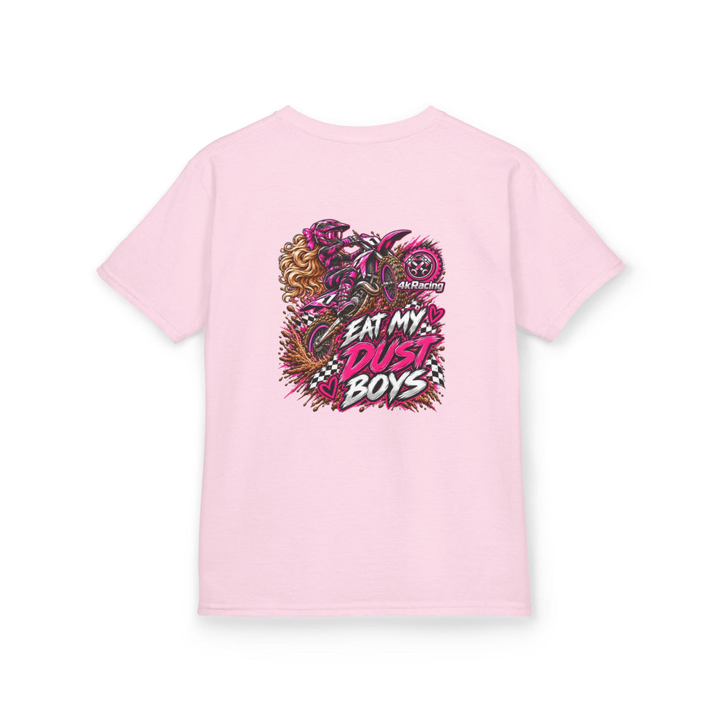 Girl's Tee "Eat My Dust Boys" Dirt Bike Graphic
