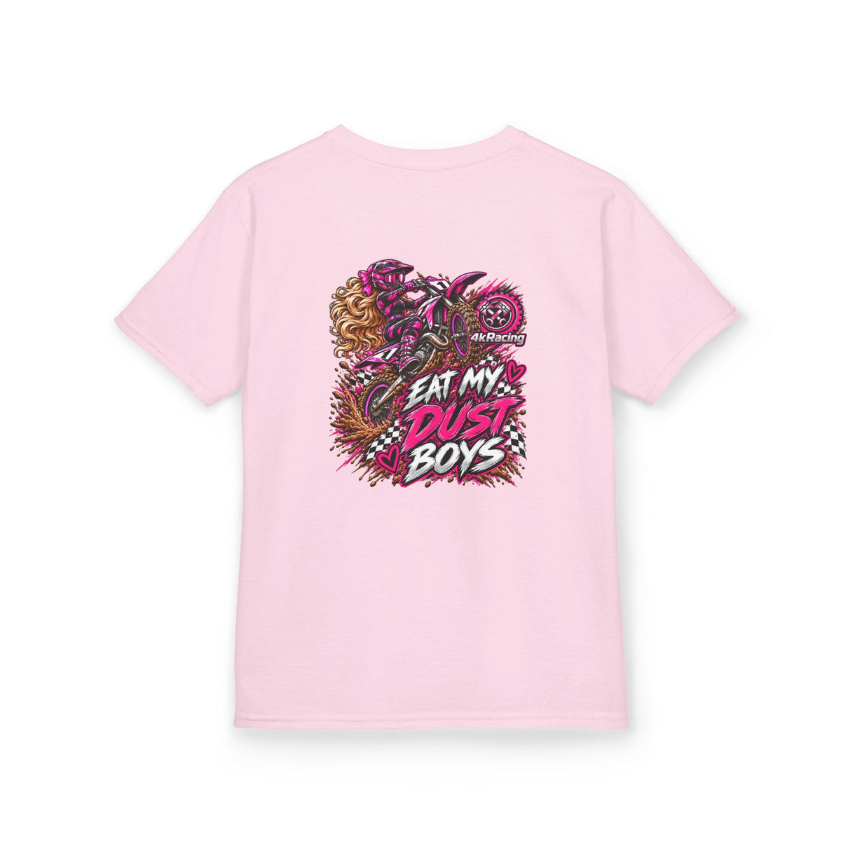 Girl's Tee "Eat My Dust Boys" Dirt Bike Graphic