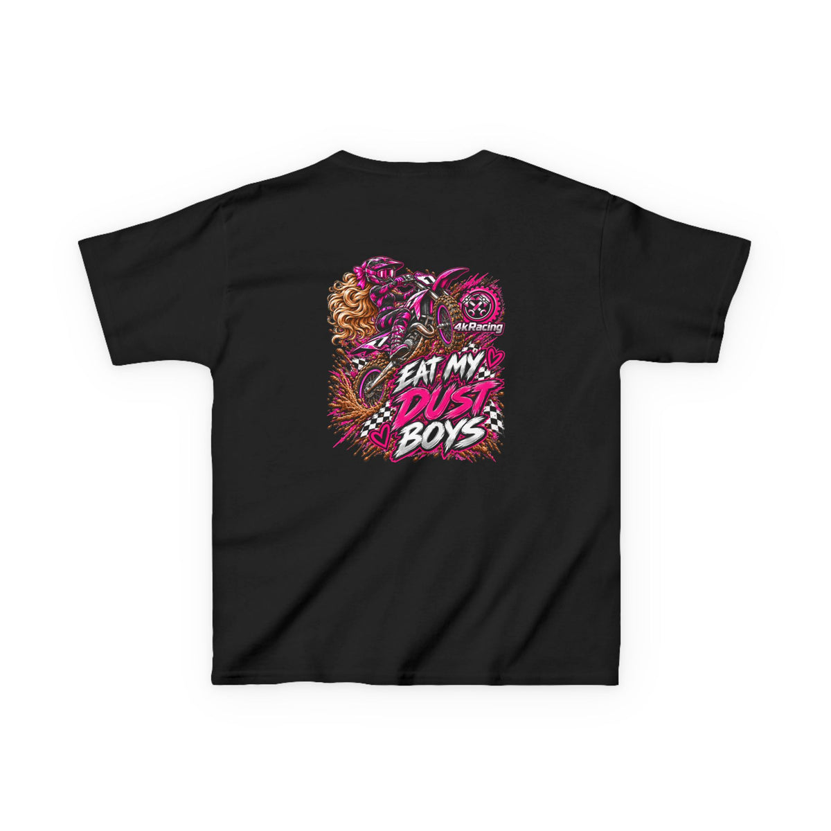 Girl's Tee "Eat My Dust Boys" Dirt Bike Graphic