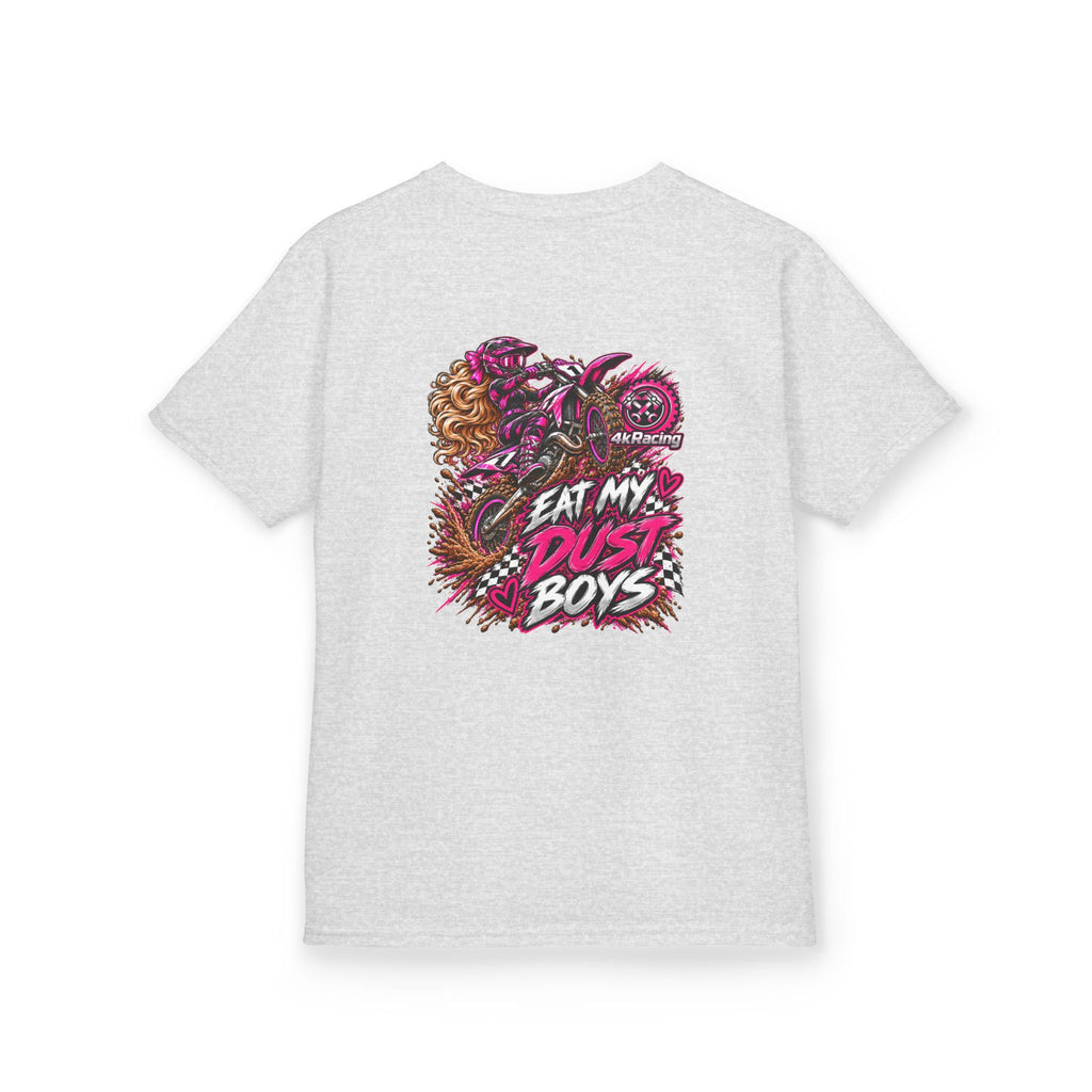 Girl's Tee "Eat My Dust Boys" Dirt Bike Graphic