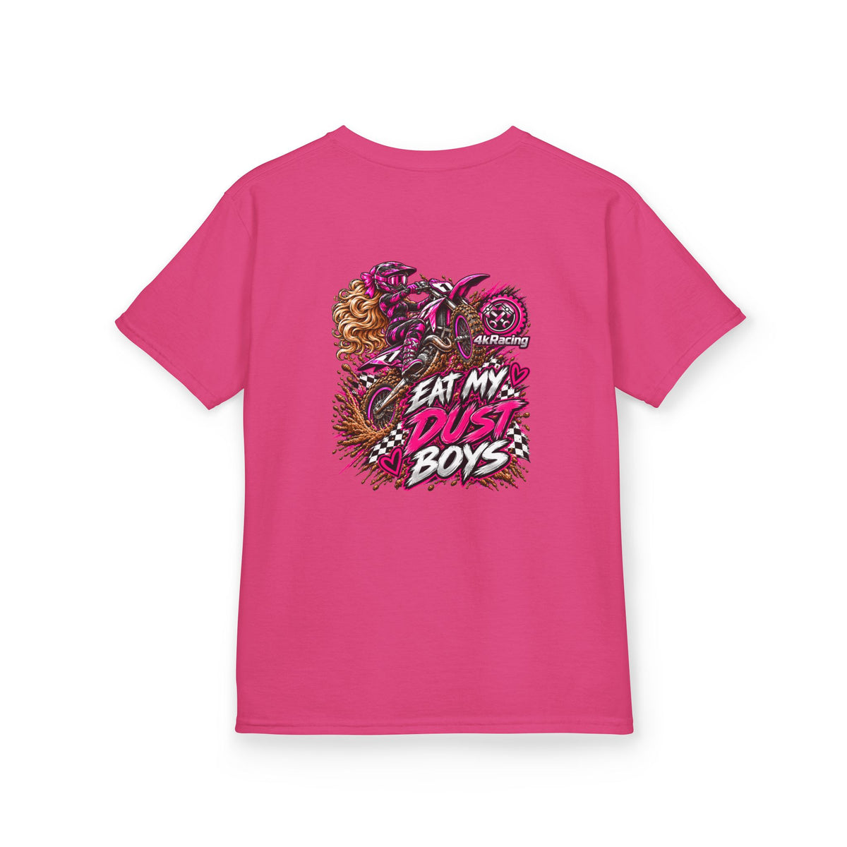 Girl's Tee "Eat My Dust Boys" Dirt Bike Graphic