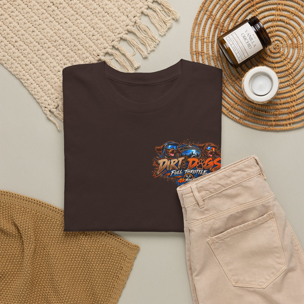 DIRT, DOGS & FULL THROTTLE — ADULT TEE