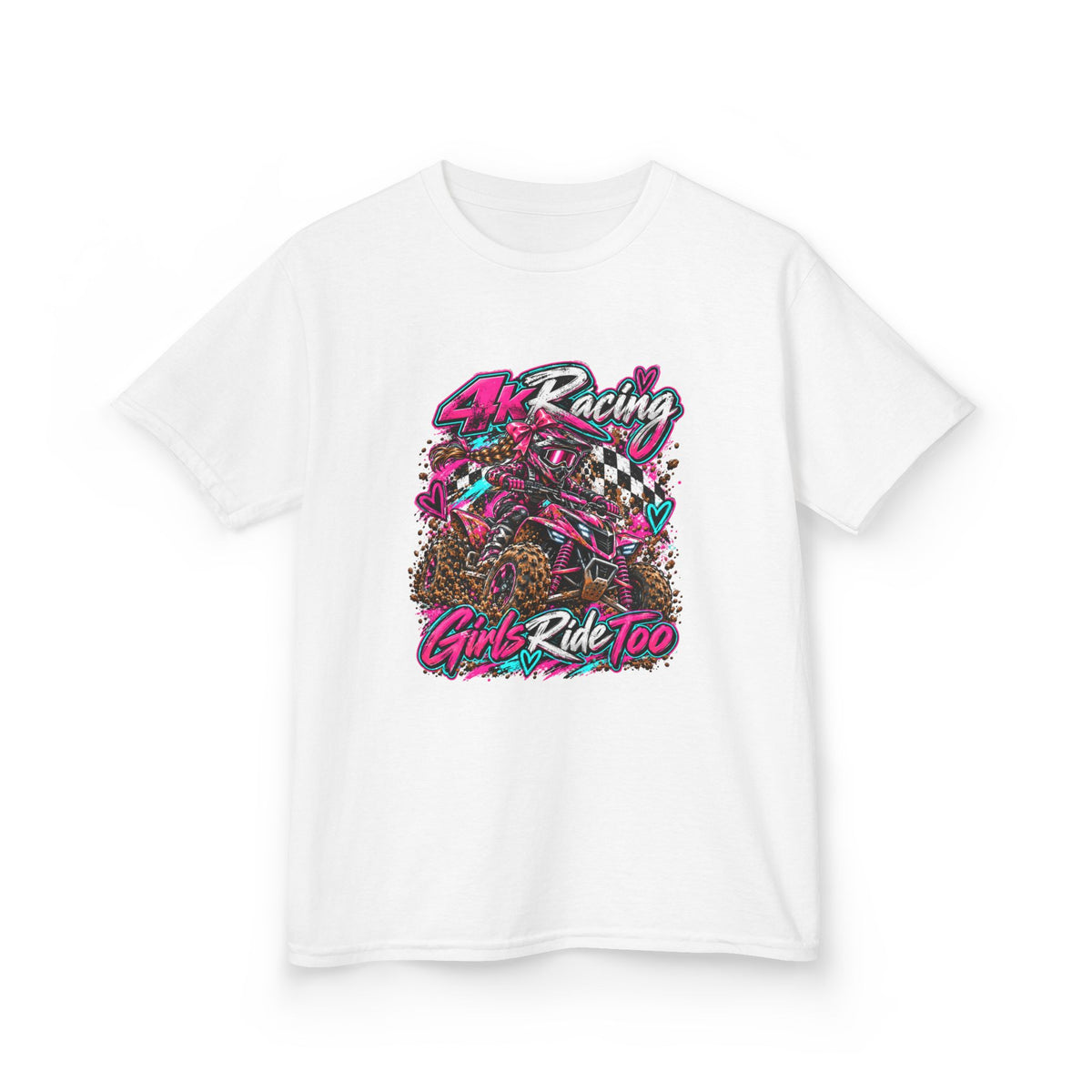 Kids Racing Tee — Girls Ride Too