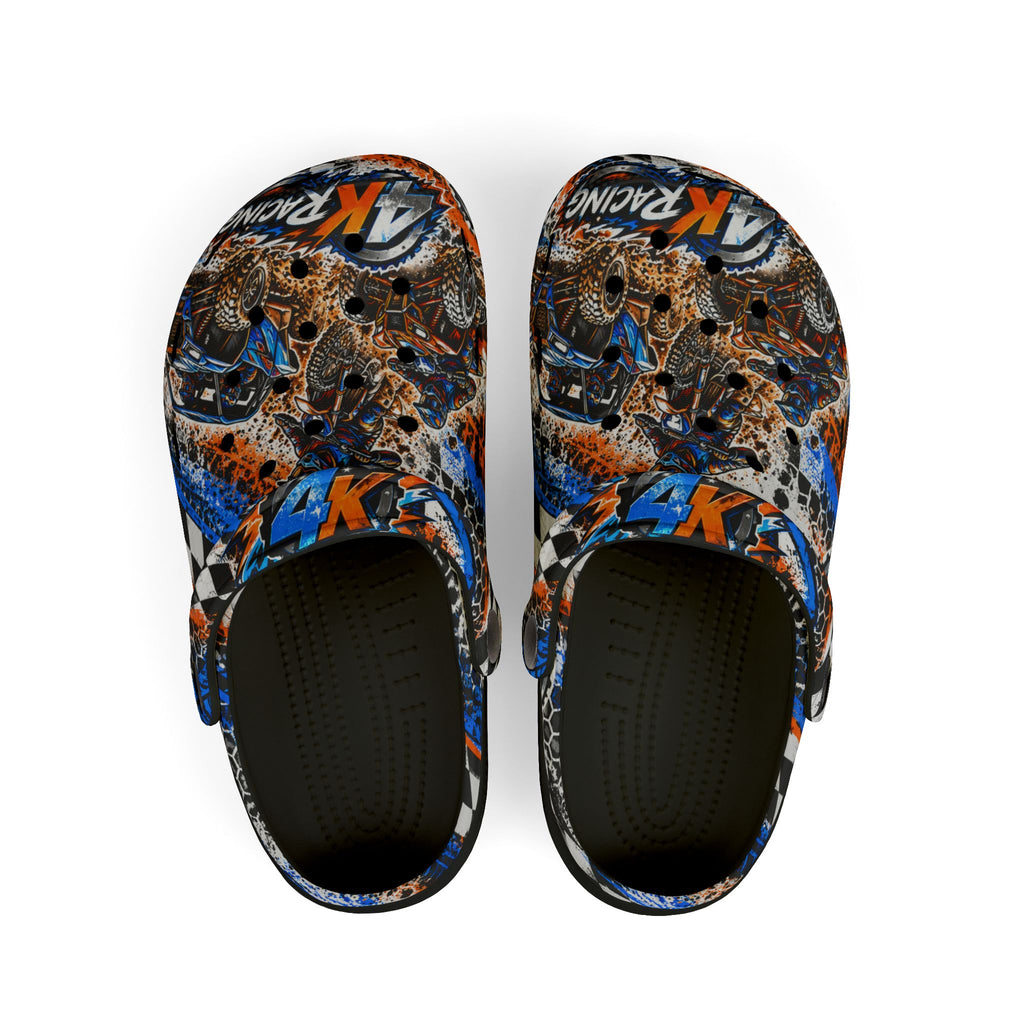Boys 4kRacing Clogs – Blue & Orange
