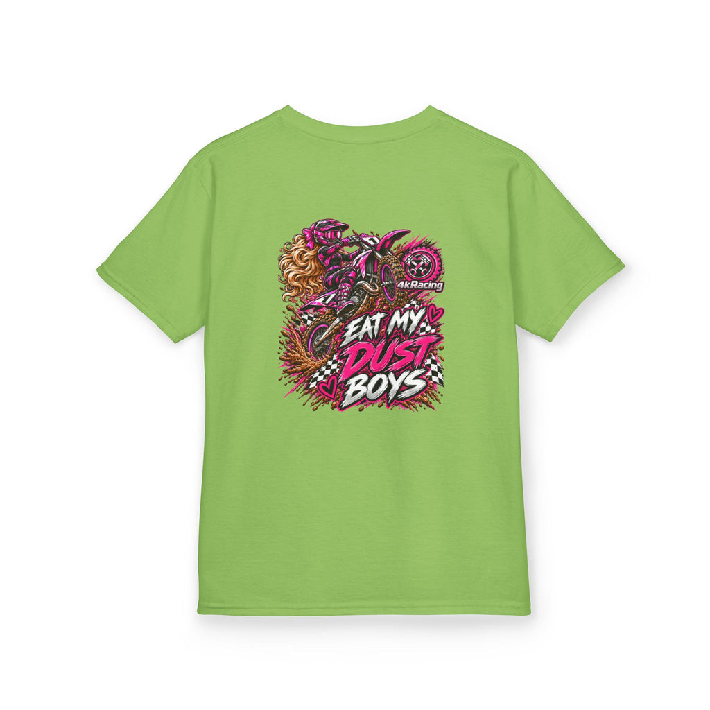 Girl's Tee "Eat My Dust Boys" Dirt Bike Graphic