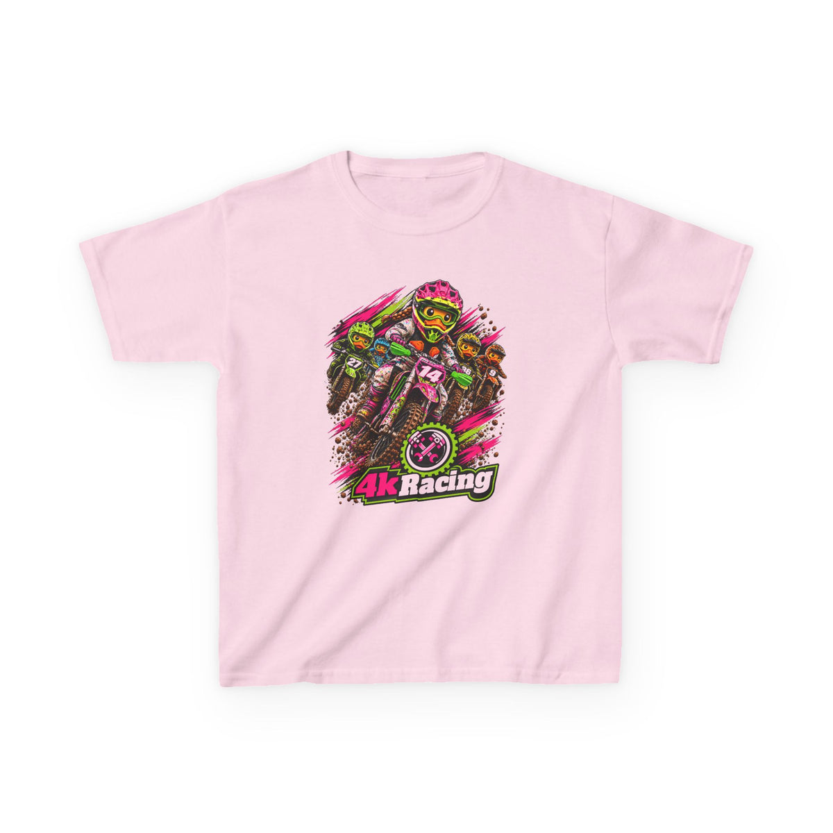 Kara's #14 4kRacing Motocross Kids Tee