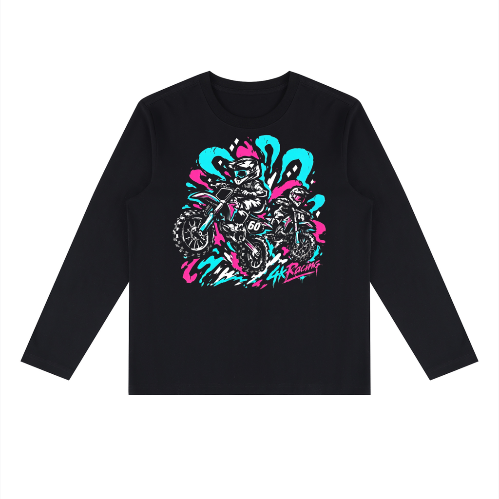 Adult Retro Style Long Sleeve Tee