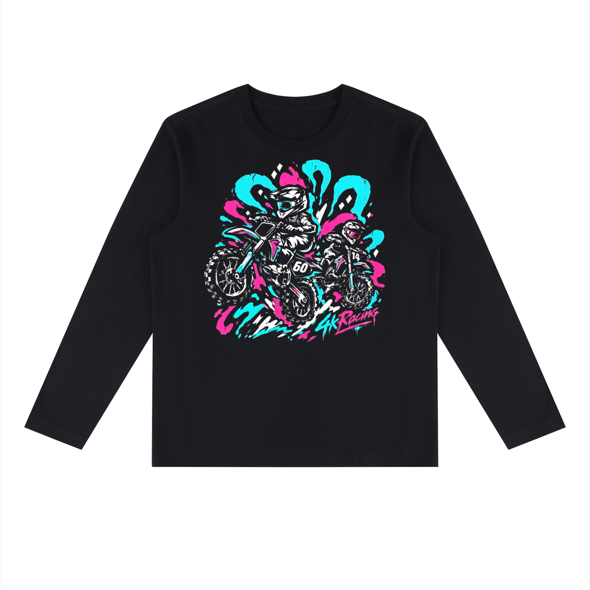 Adult Retro Style Long Sleeve Tee