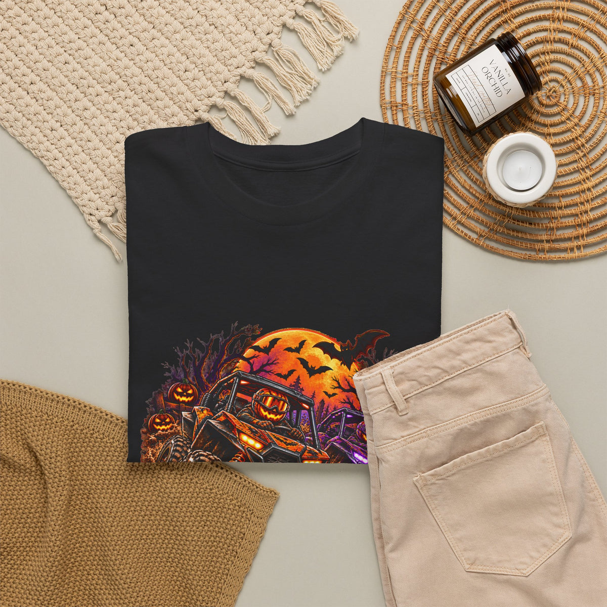 Adult Tee SXS Halloween Sunset