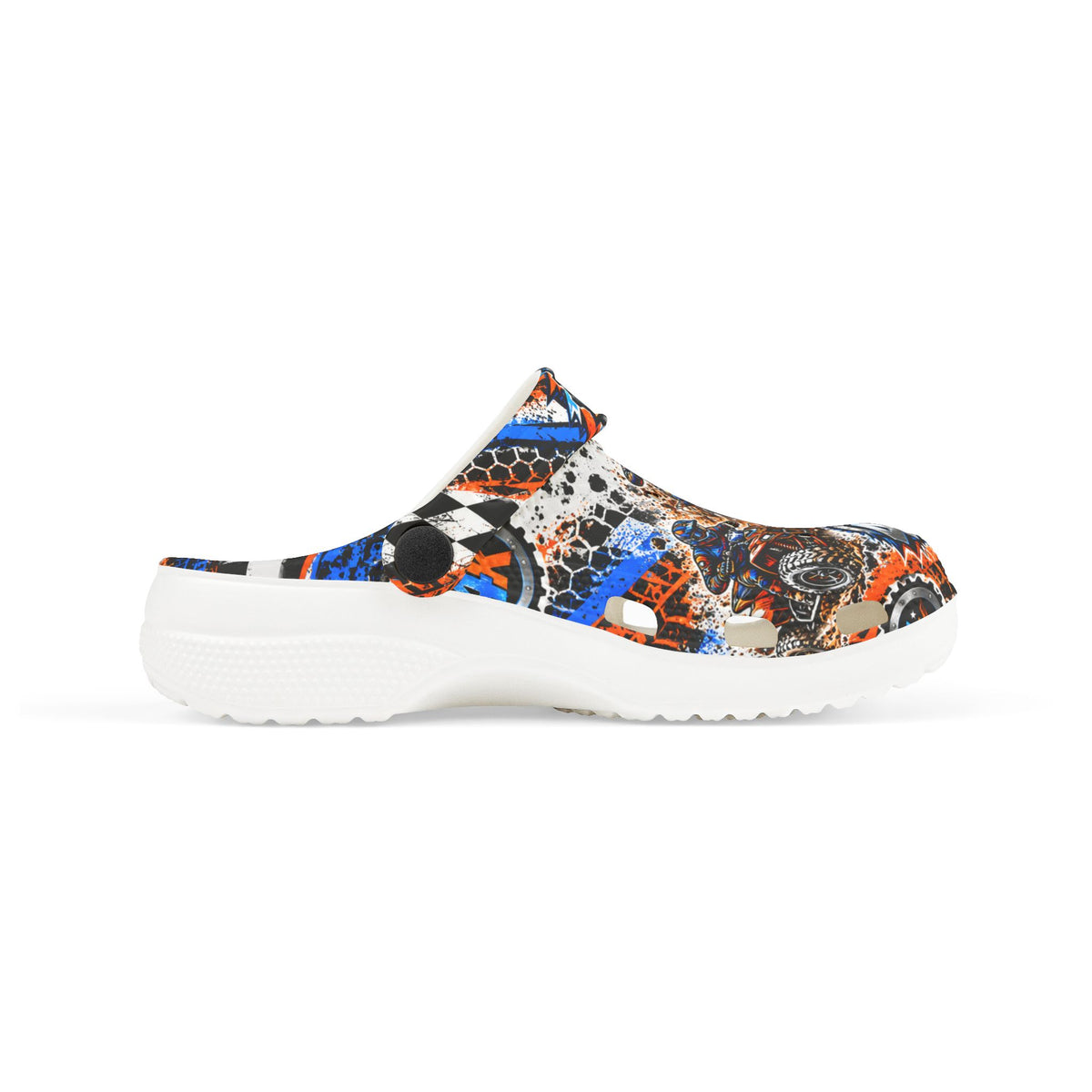 Boys 4kRacing Clogs – Blue & Orange