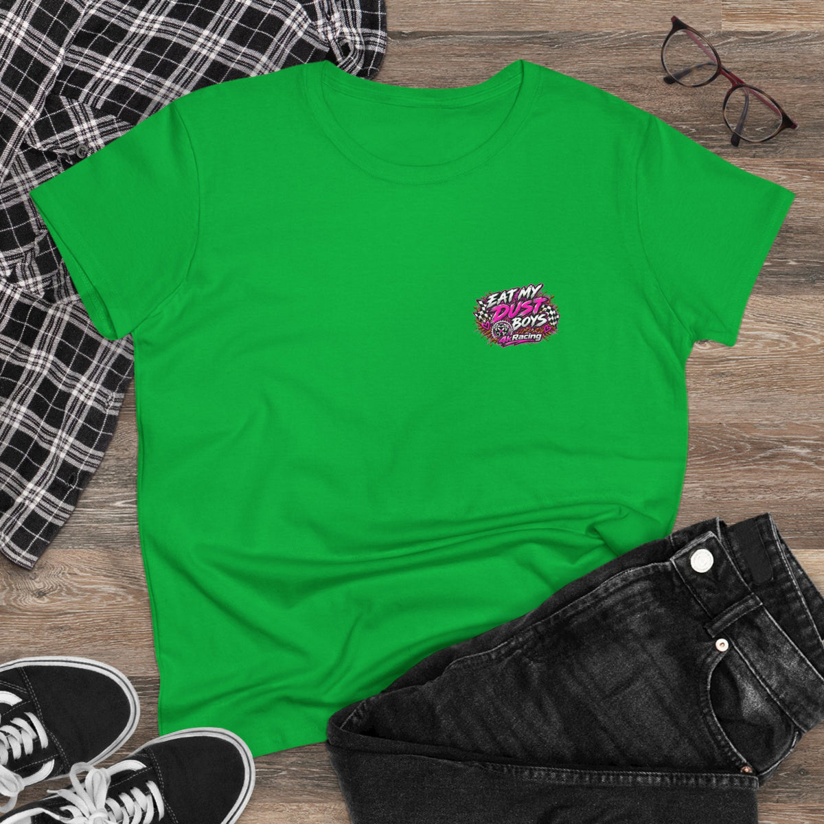 Women's Tee "Eat My Dust Boys"  Dirt Bike Graphic