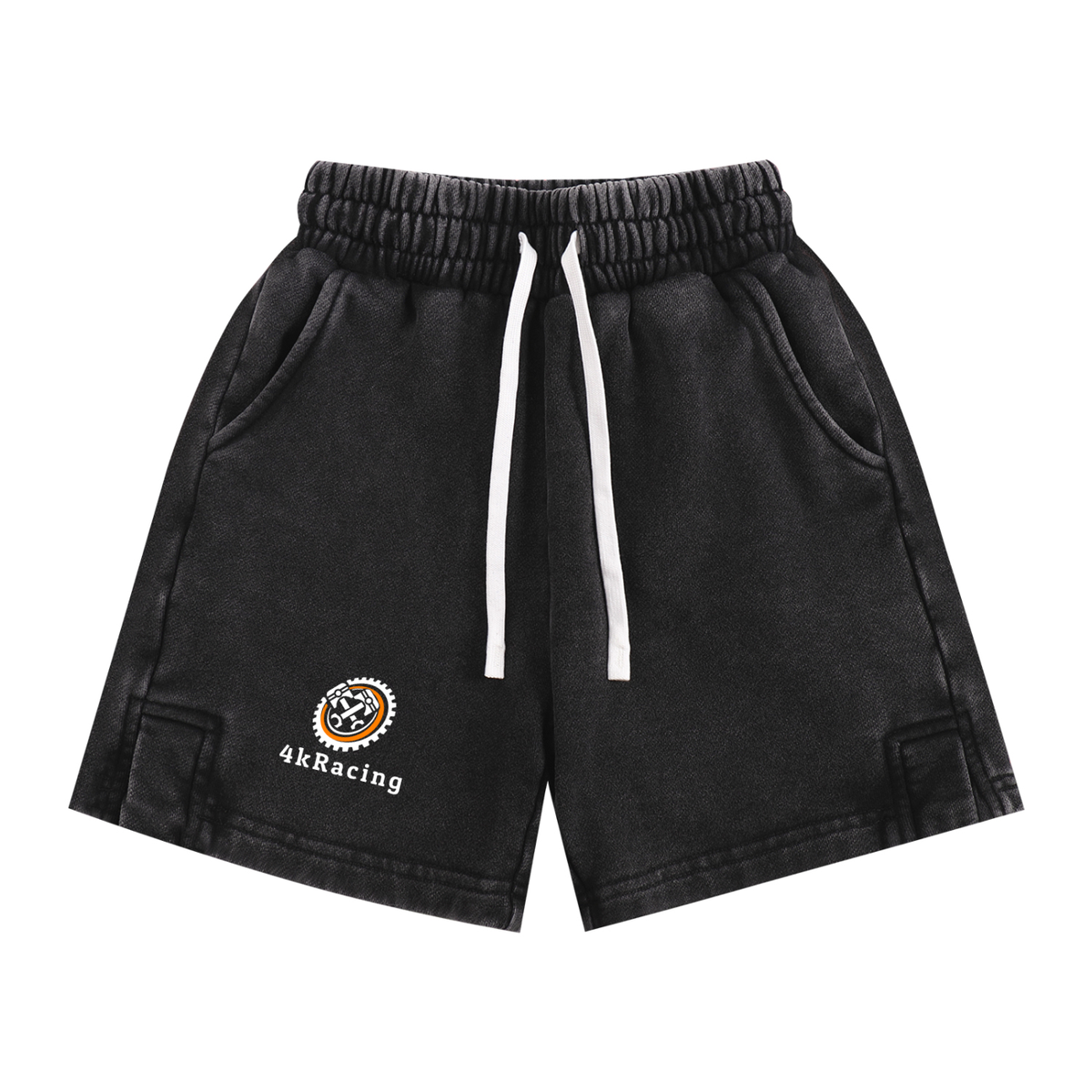 4kRacing Logo Snow Washed Kids Shorts