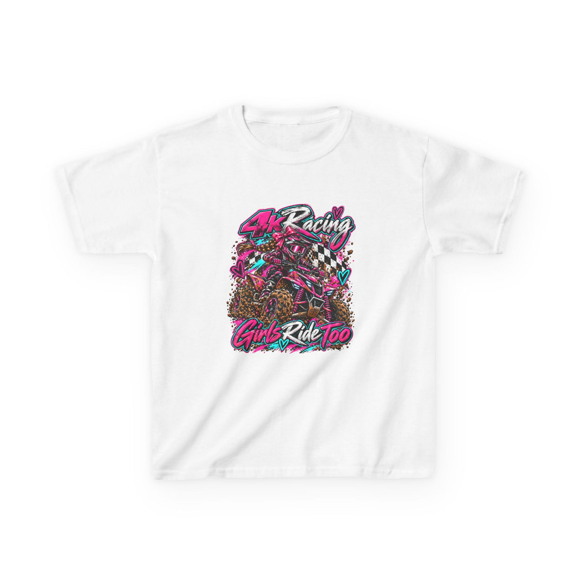 Kids Racing Tee — Girls Ride Too