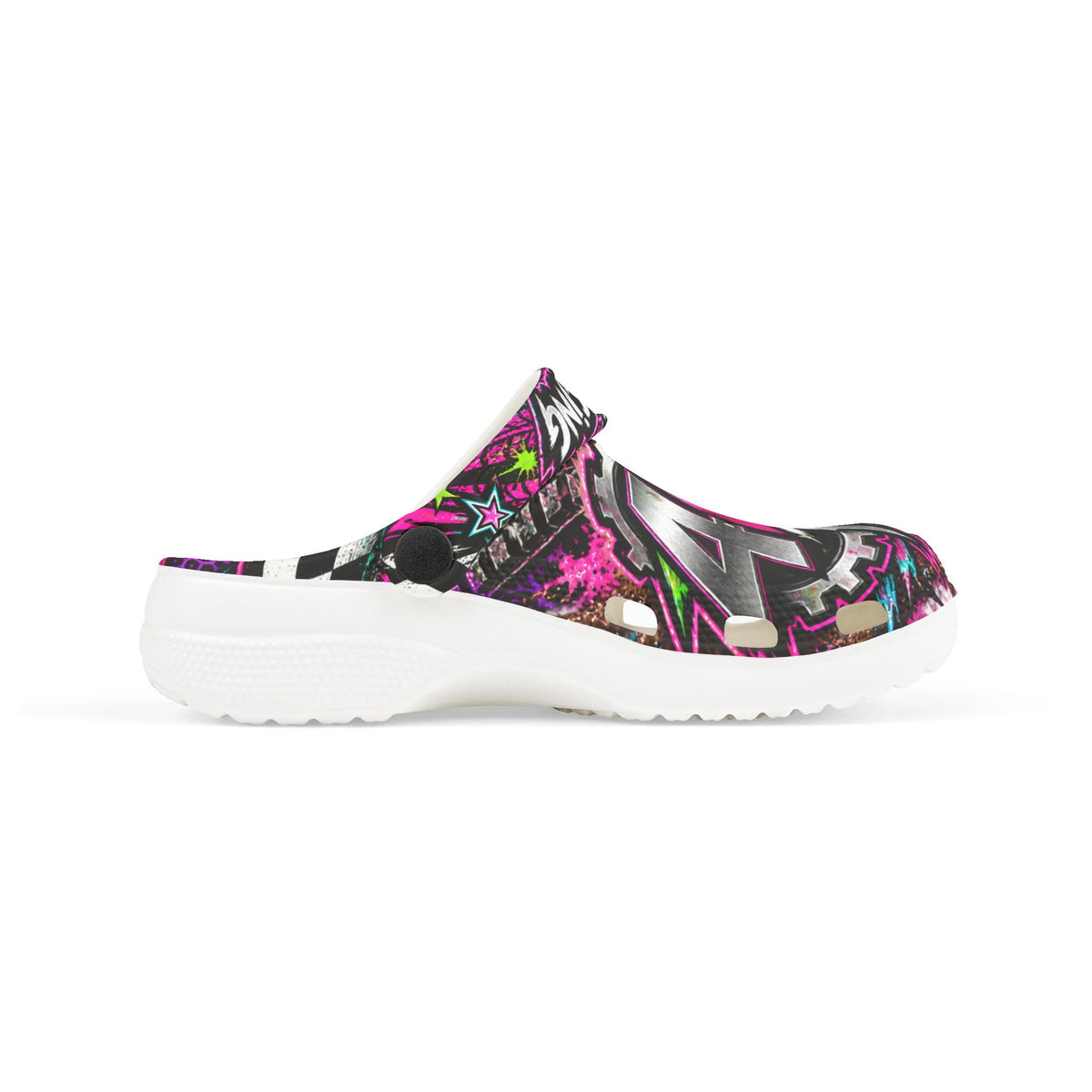 Girls 4kRacing Clogs — Pink & Neon