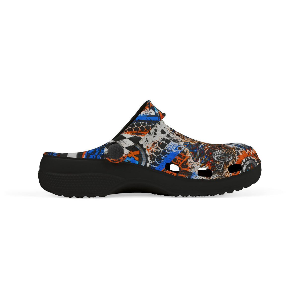 Boys 4kRacing Clogs – Blue & Orange