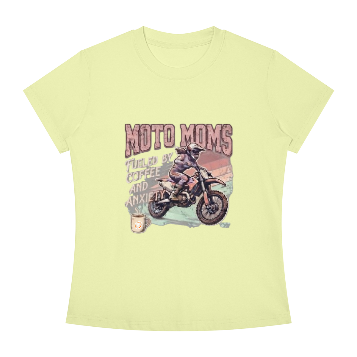 Women's Slim Fit Tee "Coffee & Anxiety"