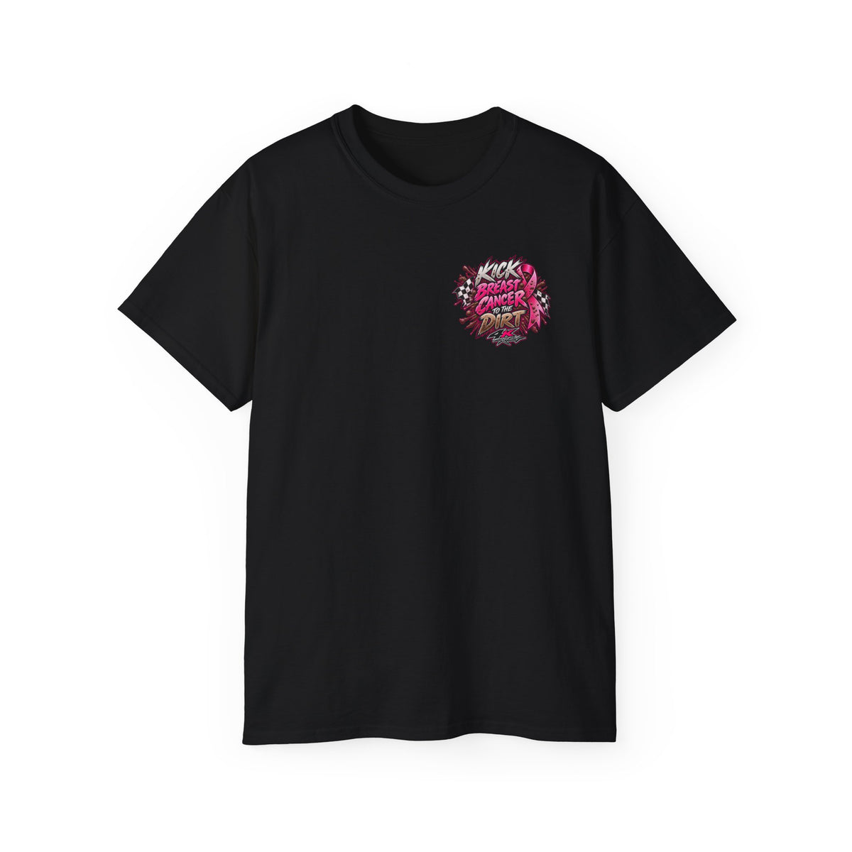 Kick Breast Cancer to the Dirt — 4kRacing Awareness Tee