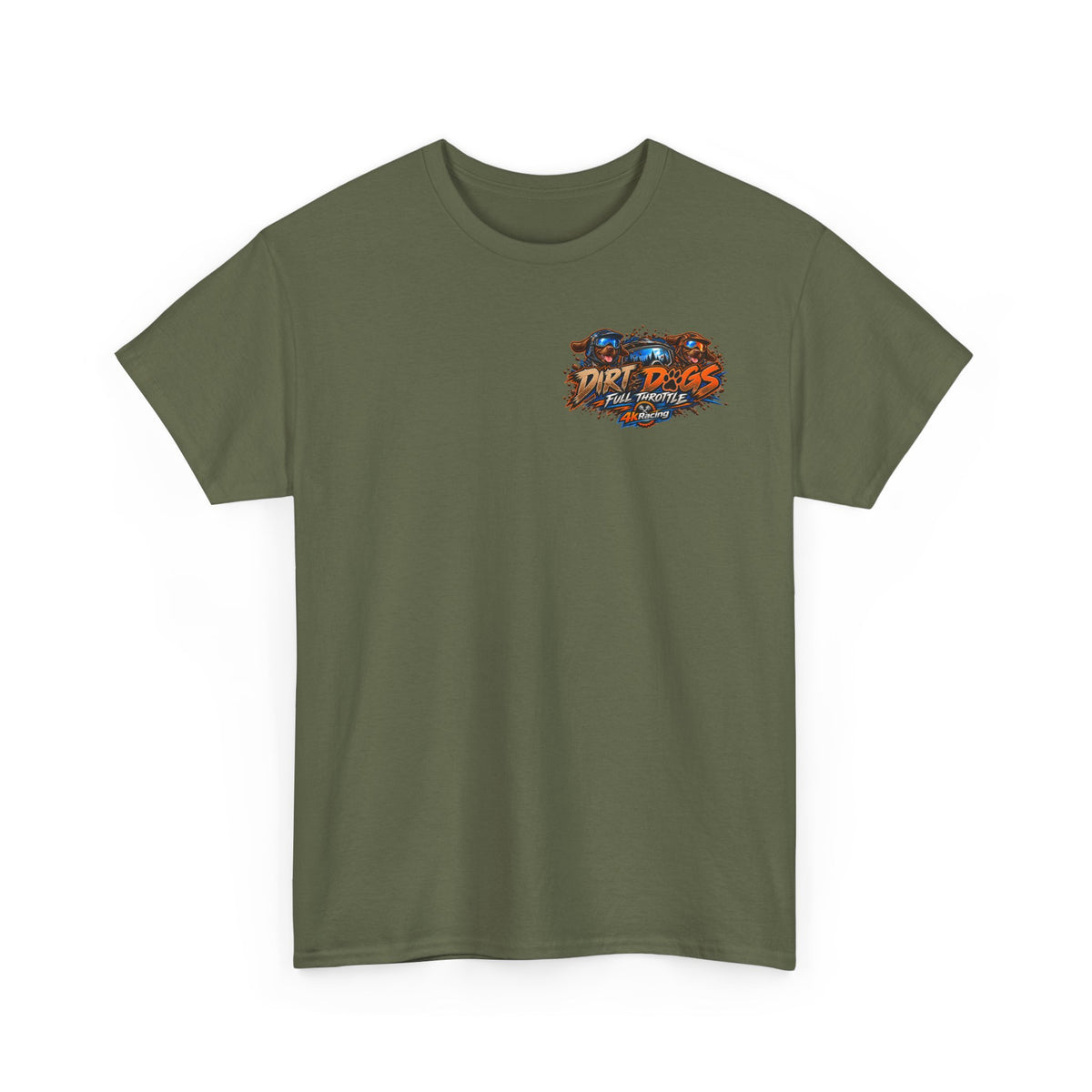 DIRT, DOGS & FULL THROTTLE — ADULT TEE