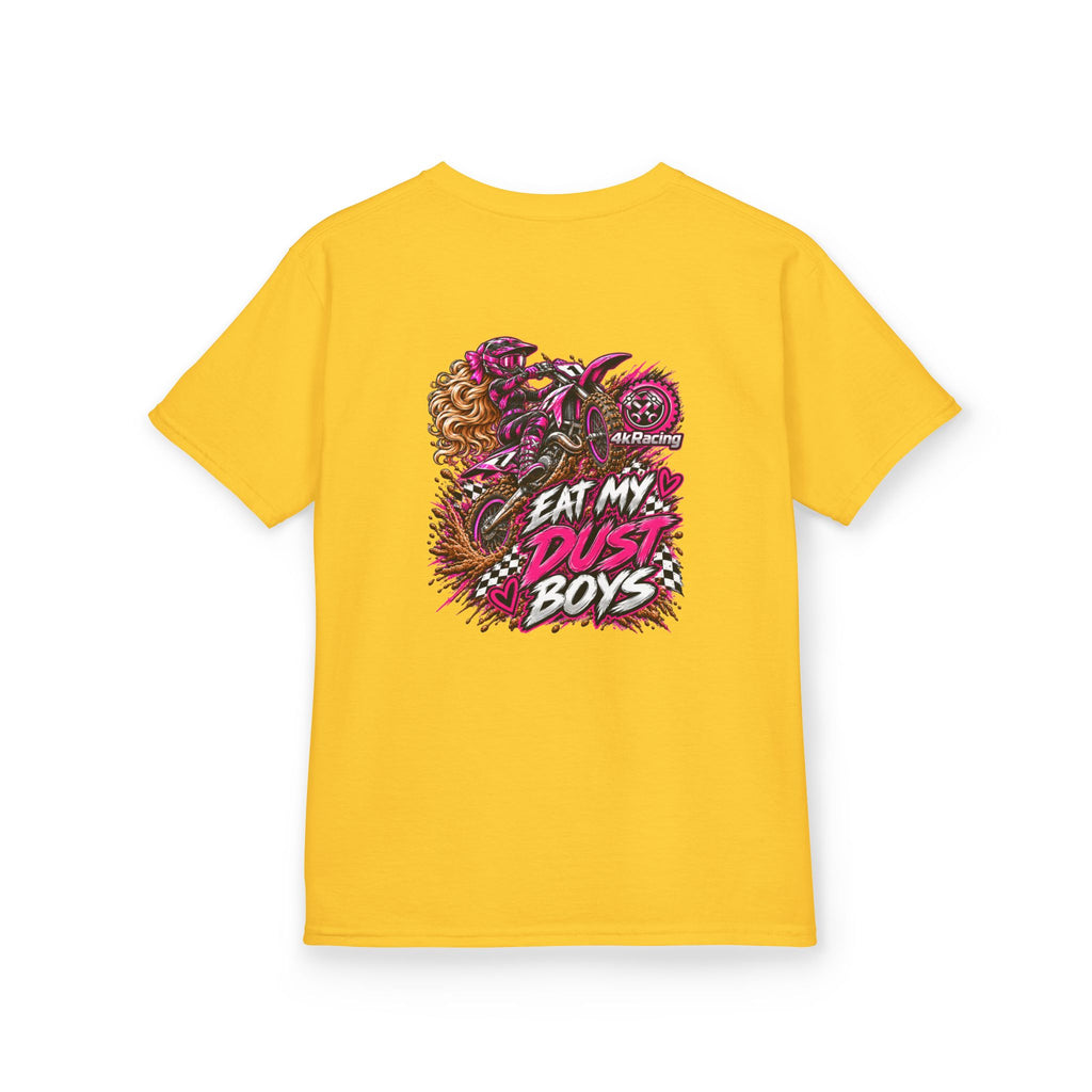 Girl's Tee "Eat My Dust Boys" Dirt Bike Graphic