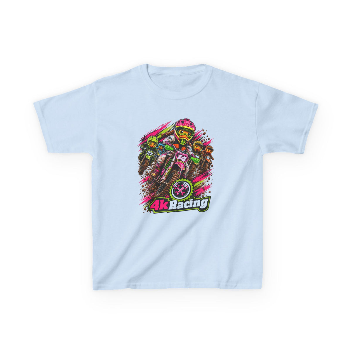 Kara's #14 4kRacing Motocross Kids Tee