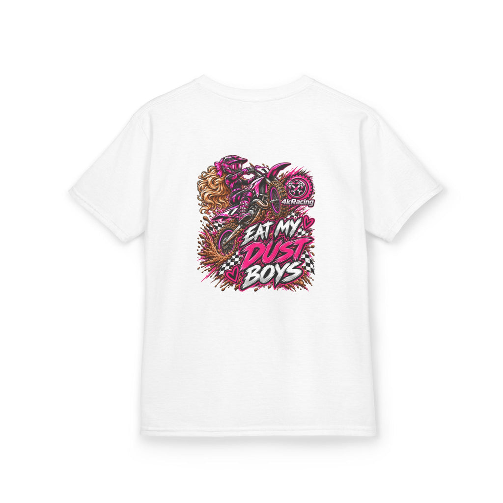 Girl's Tee "Eat My Dust Boys" Dirt Bike Graphic