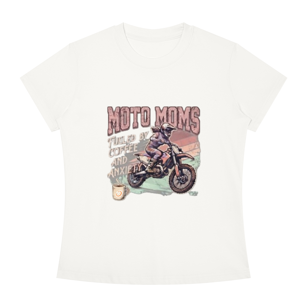 Women's Slim Fit Tee "Coffee & Anxiety"
