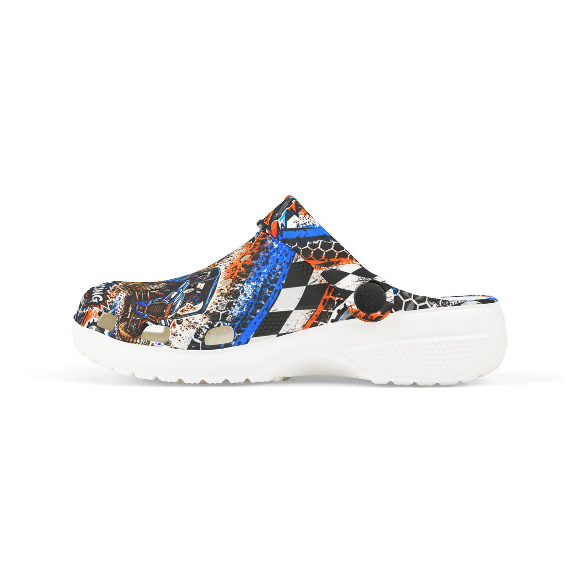 Boys 4kRacing Clogs – Blue & Orange