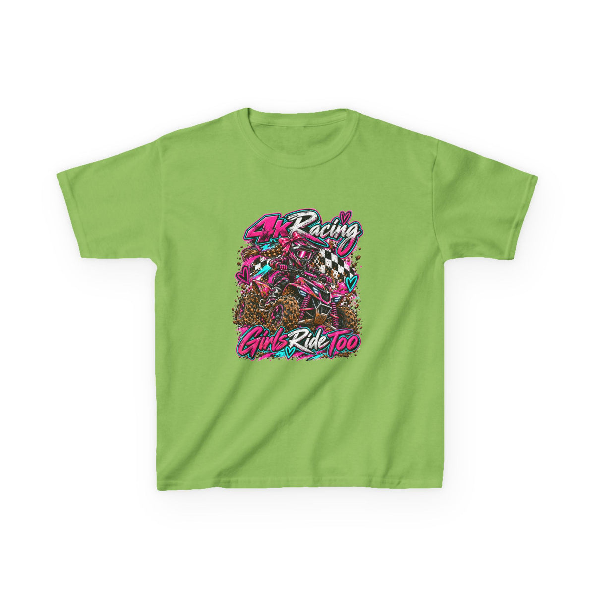 Kids Racing Tee — Girls Ride Too