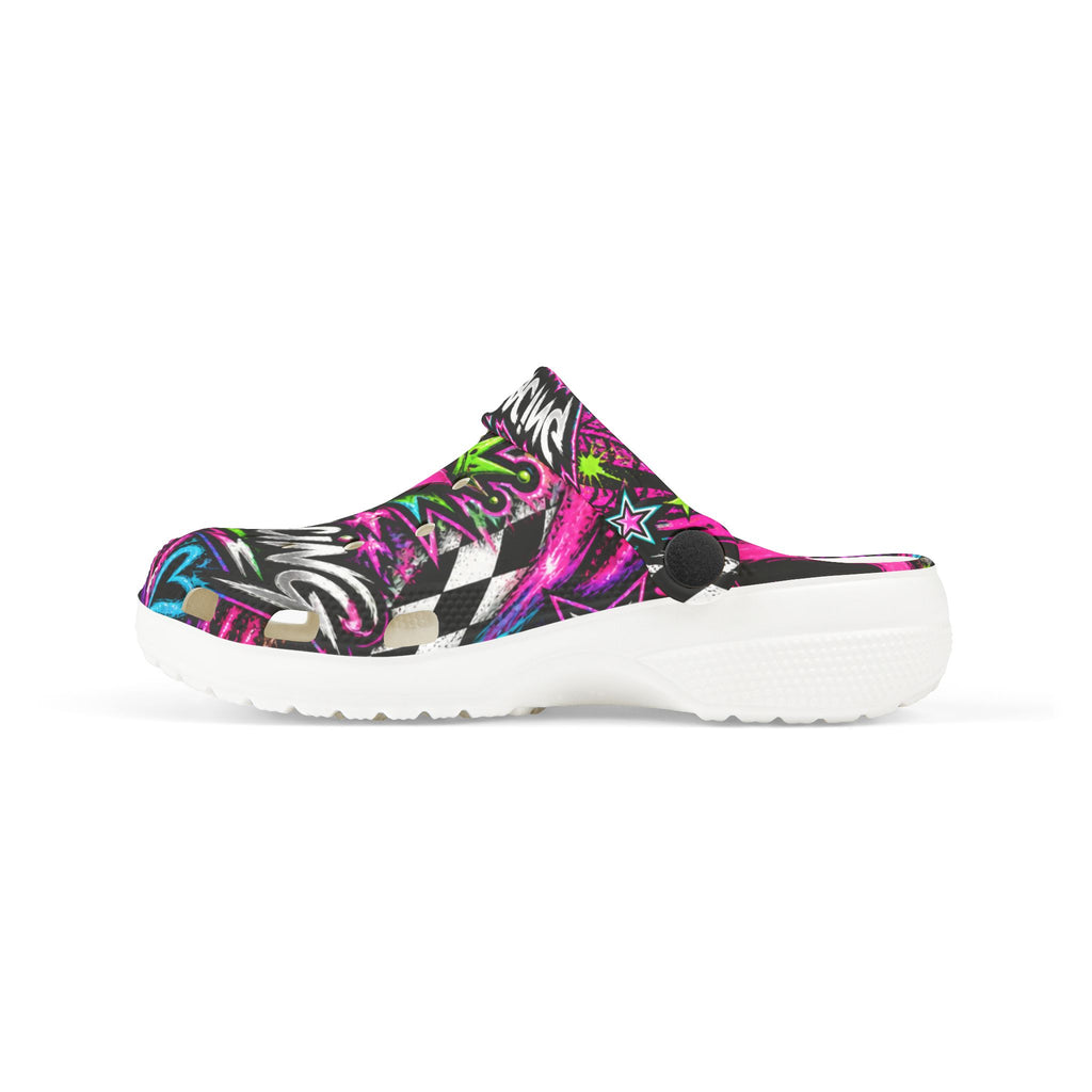 Girls 4kRacing Clogs — Pink & Neon