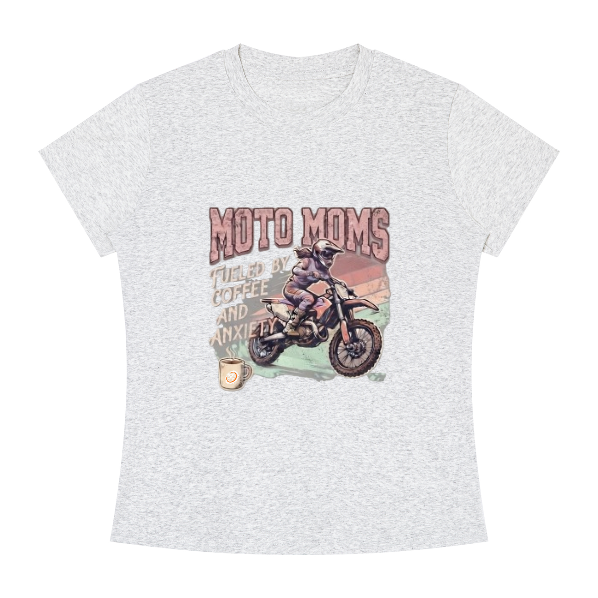 Women's Slim Fit Tee "Coffee & Anxiety"
