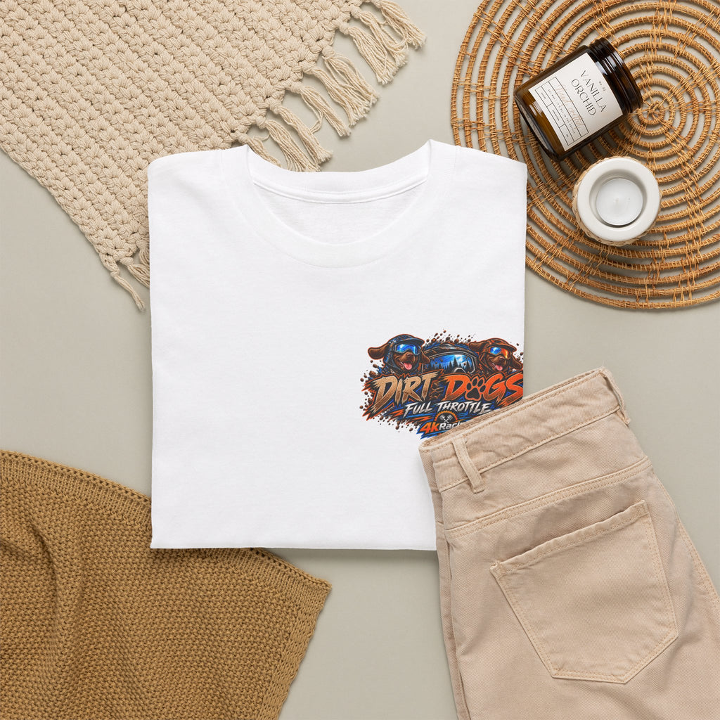 DIRT, DOGS & FULL THROTTLE — ADULT TEE