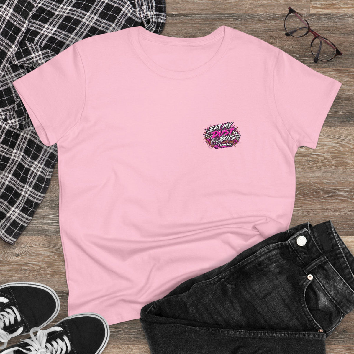 Women's Tee "Eat My Dust Boys"  Dirt Bike Graphic