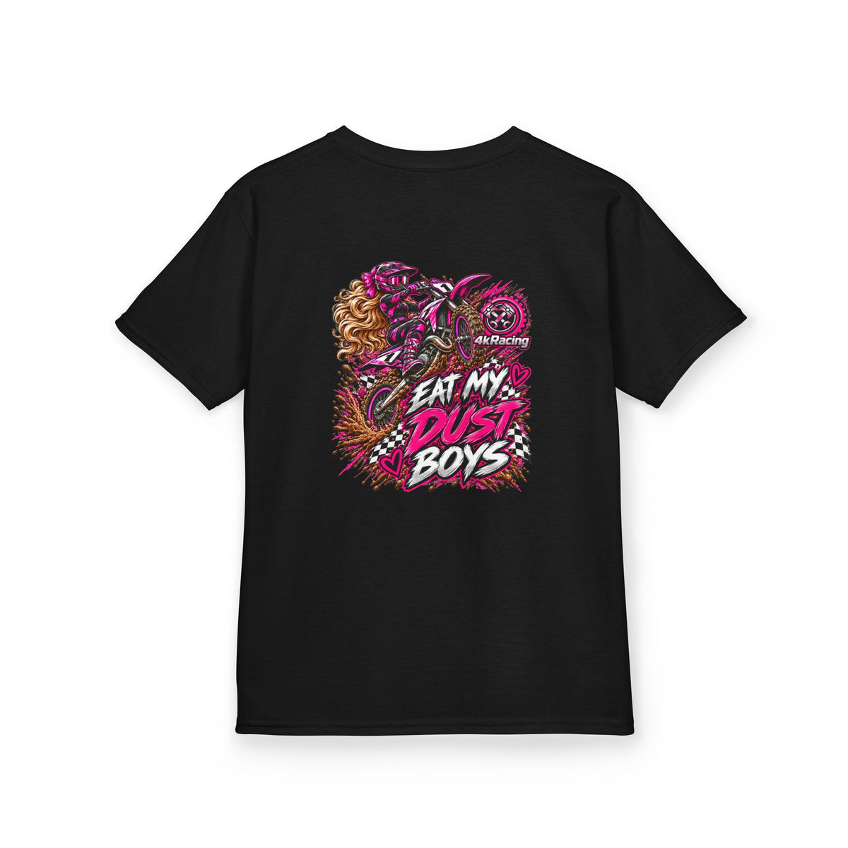 Girl's Tee "Eat My Dust Boys" Dirt Bike Graphic