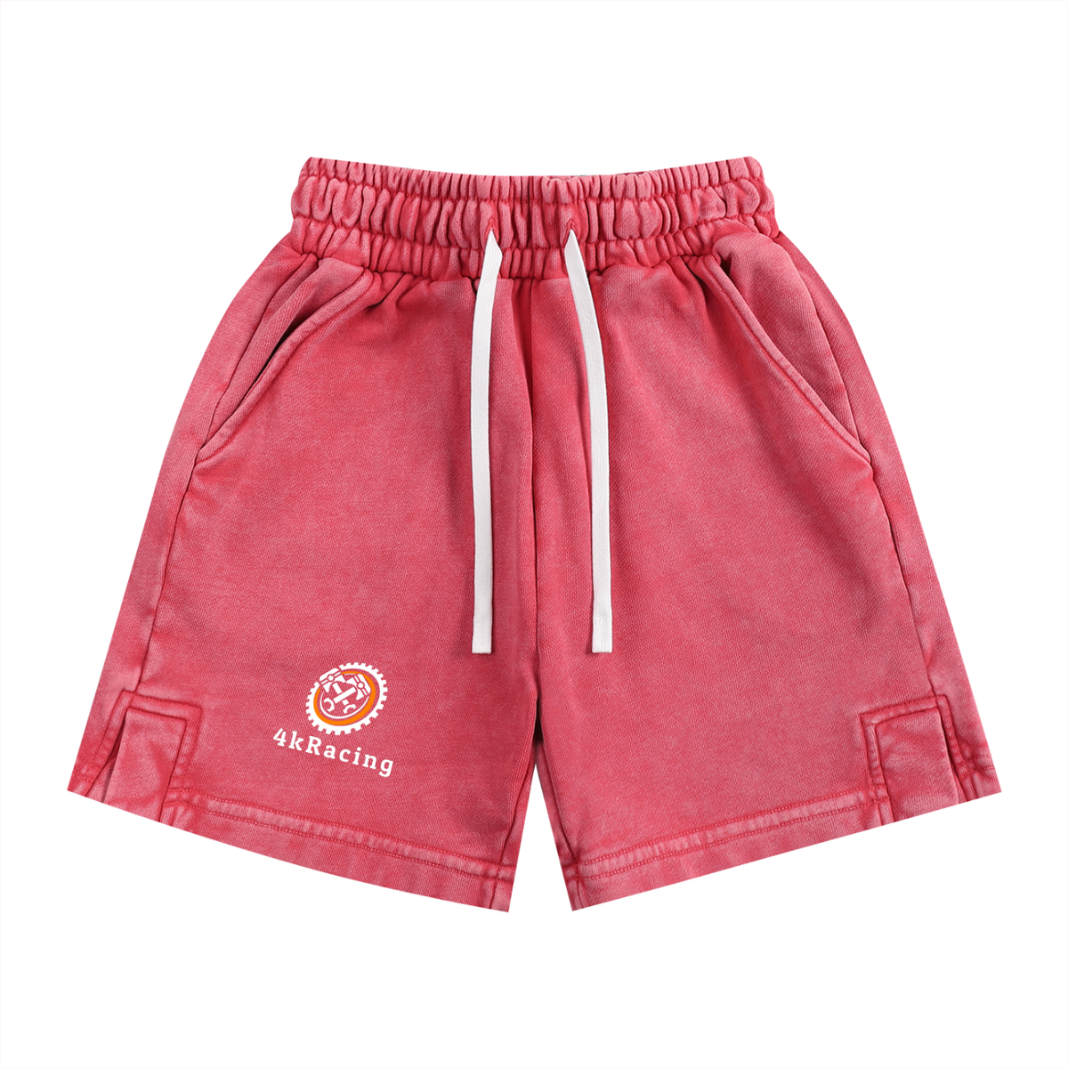 4kRacing Logo Snow Washed Kids Shorts