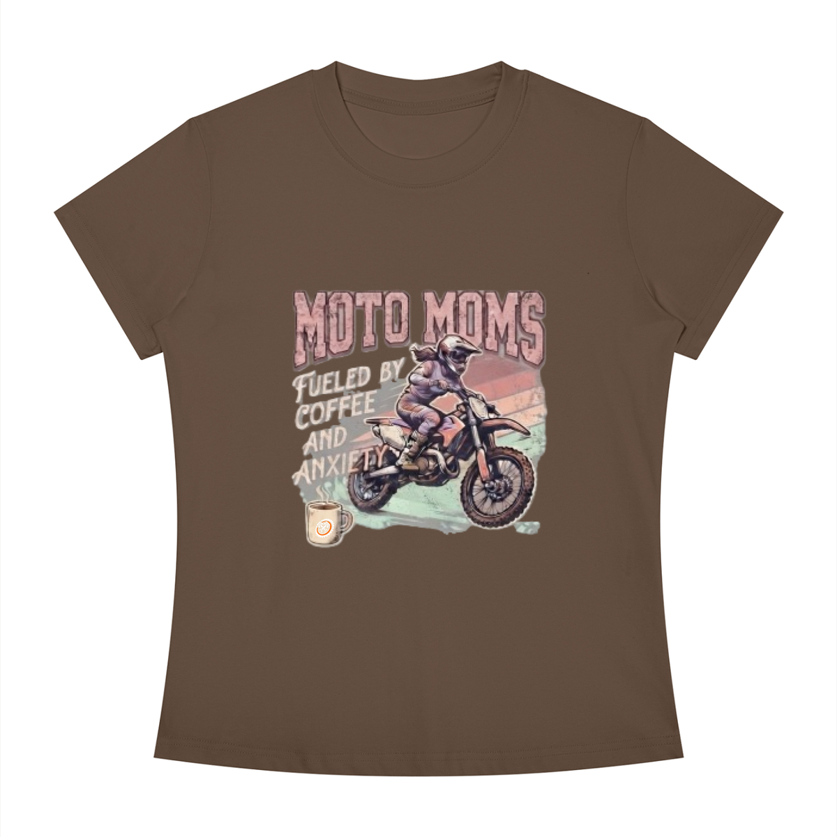 Women's Slim Fit Tee "Coffee & Anxiety"