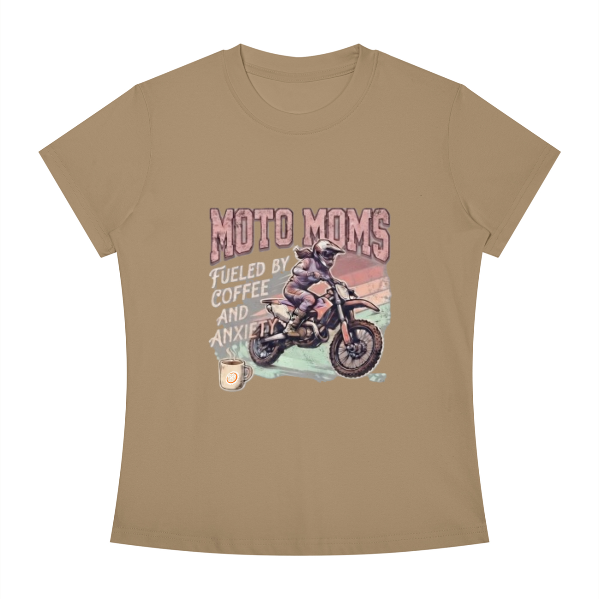 Women's Slim Fit Tee "Coffee & Anxiety"
