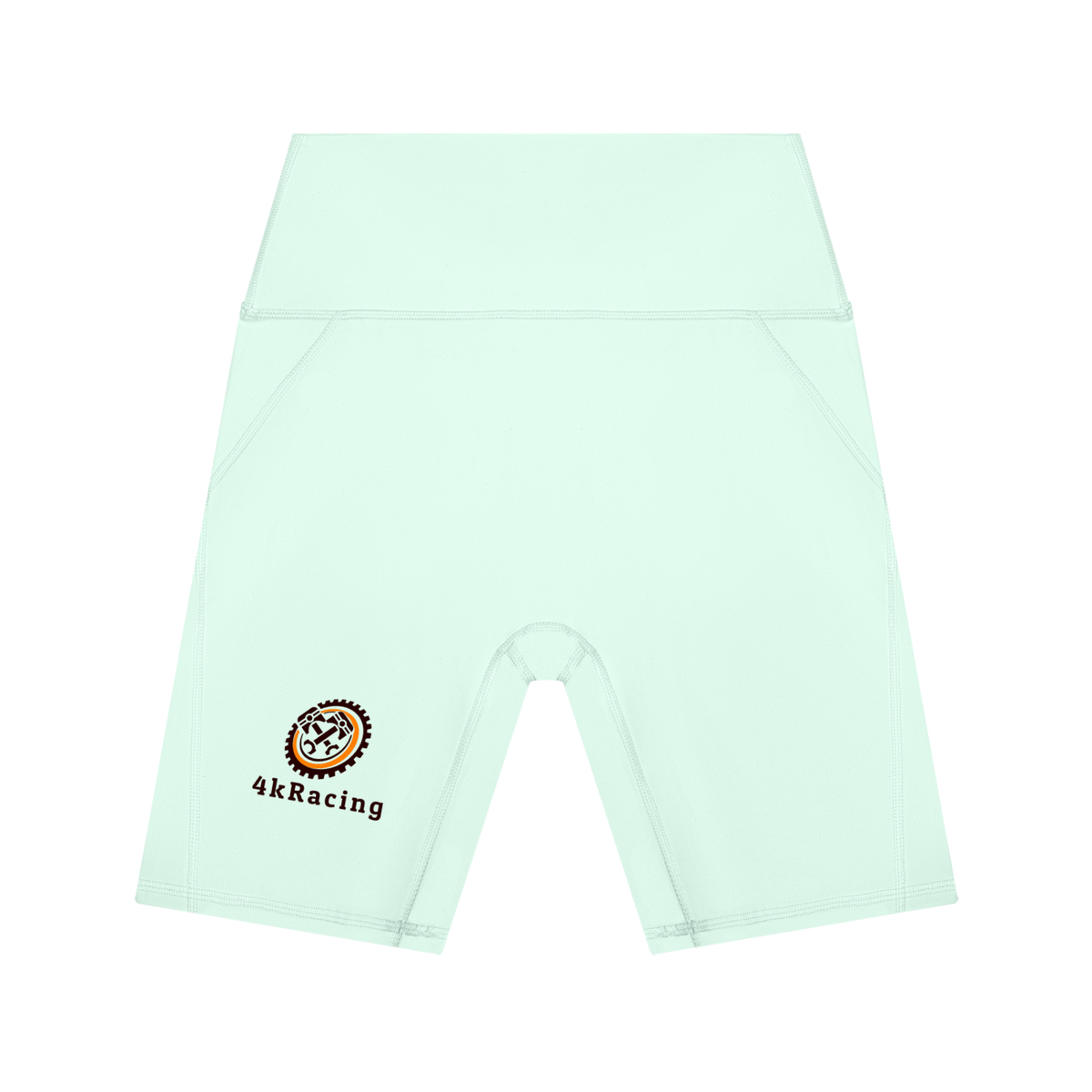 Official 4kRacing Women's High-Waisted Yoga Shorts — Black Logo