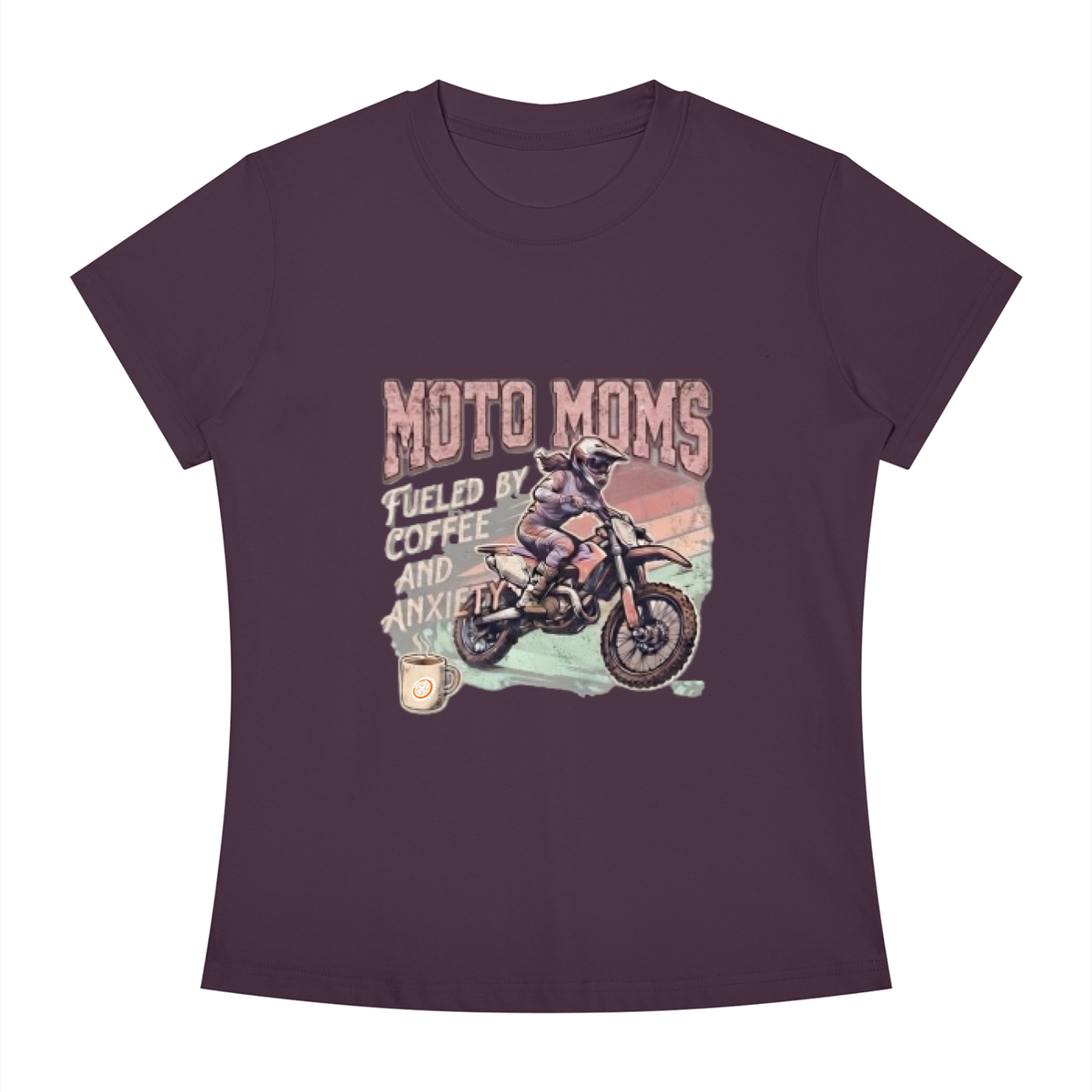 Women's Slim Fit Tee "Coffee & Anxiety"